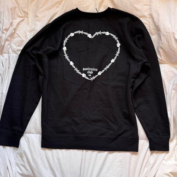 Heartbreakers club crewneck sweatshirt black sz XL  goth skater streetwear - Picture 2 of 7